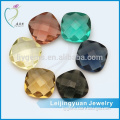 China best selling cushion 8mm faceted colored glass stone